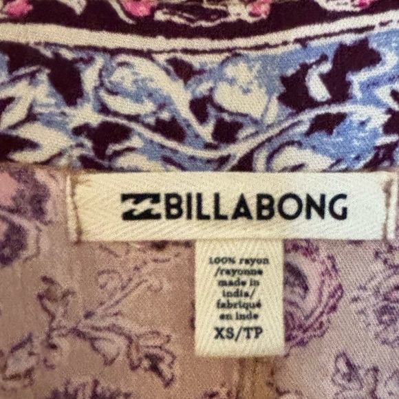 Billabong Marry Mine Floral Oversized Boho Babydoll Mini Swing Dress - Picture 3 of 9